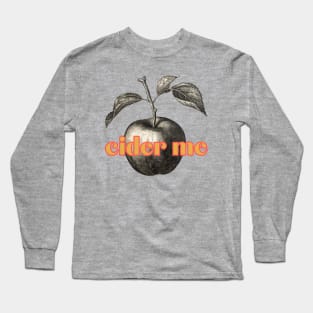 Cider Me! The Apples Secret Dream - Retro Vintage Black, Gold, and Cerise Style Long Sleeve T-Shirt